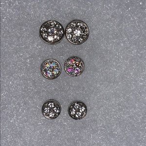 3 pairs of earrings.